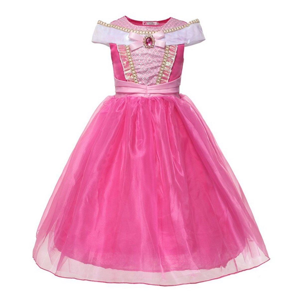 Halloween Costume Pink Princess Dress Party Toddler Girls Deluxe Beauty Cosplay