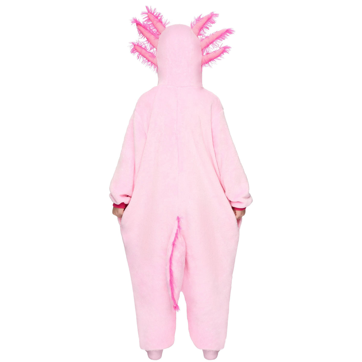 Halloween Costume Halloween Axolotl Costume for Kids, Zip-Up Hooded Jumpsuit