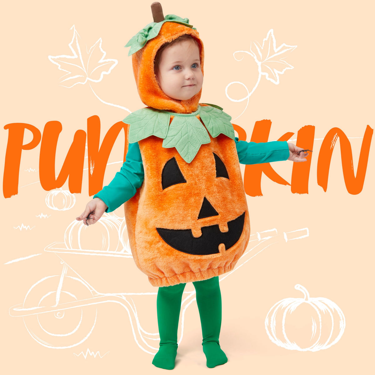 Halloween Costume Halloween Pumpkin Costume for Kids, Pumpkin Costume with