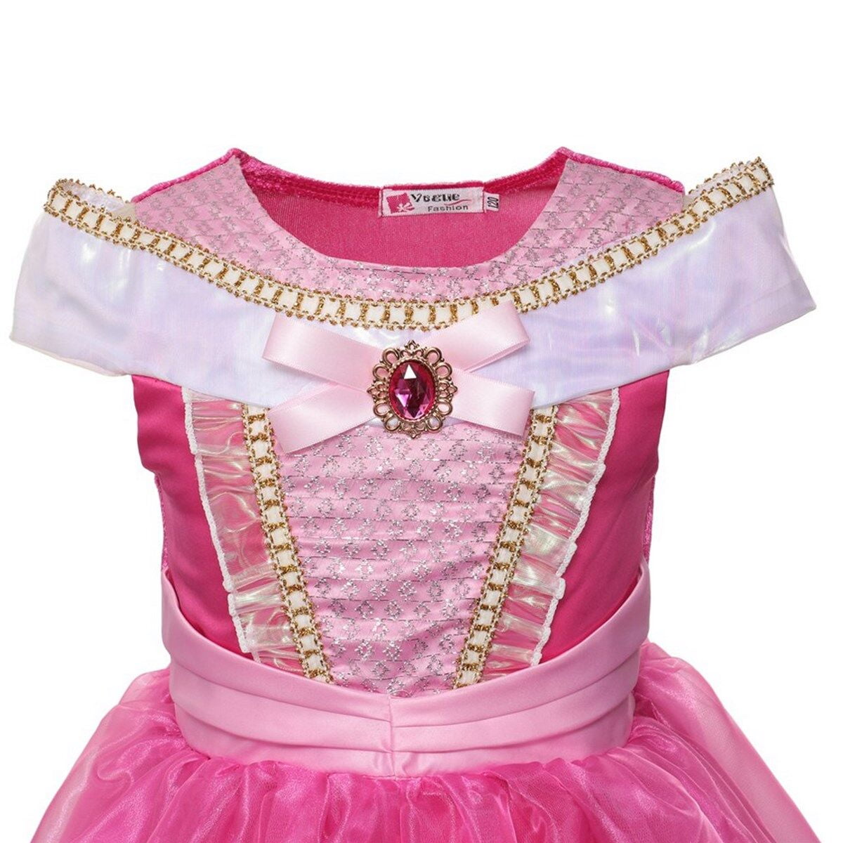 Halloween Costume Pink Princess Dress Party Toddler Girls Deluxe Beauty Cosplay