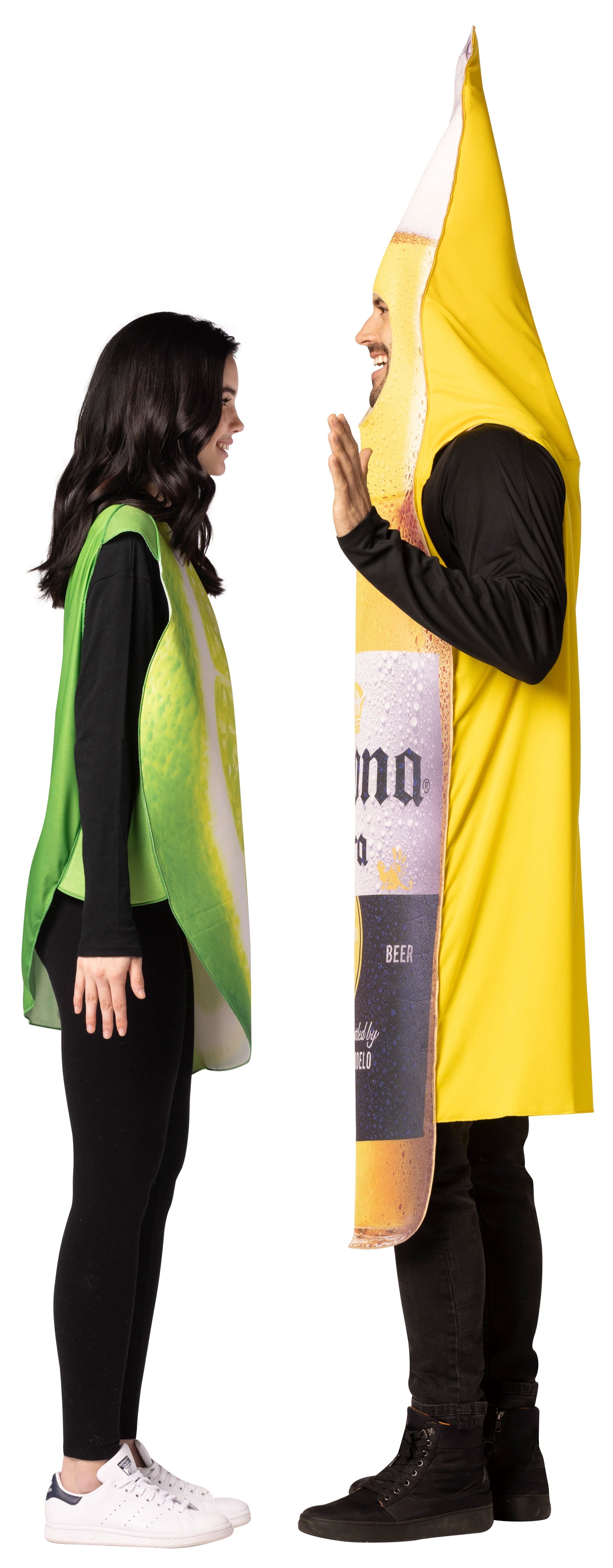 Halloween Costume Corona Extra Beer Bottle & Ultimate Lime Slice Couples,
