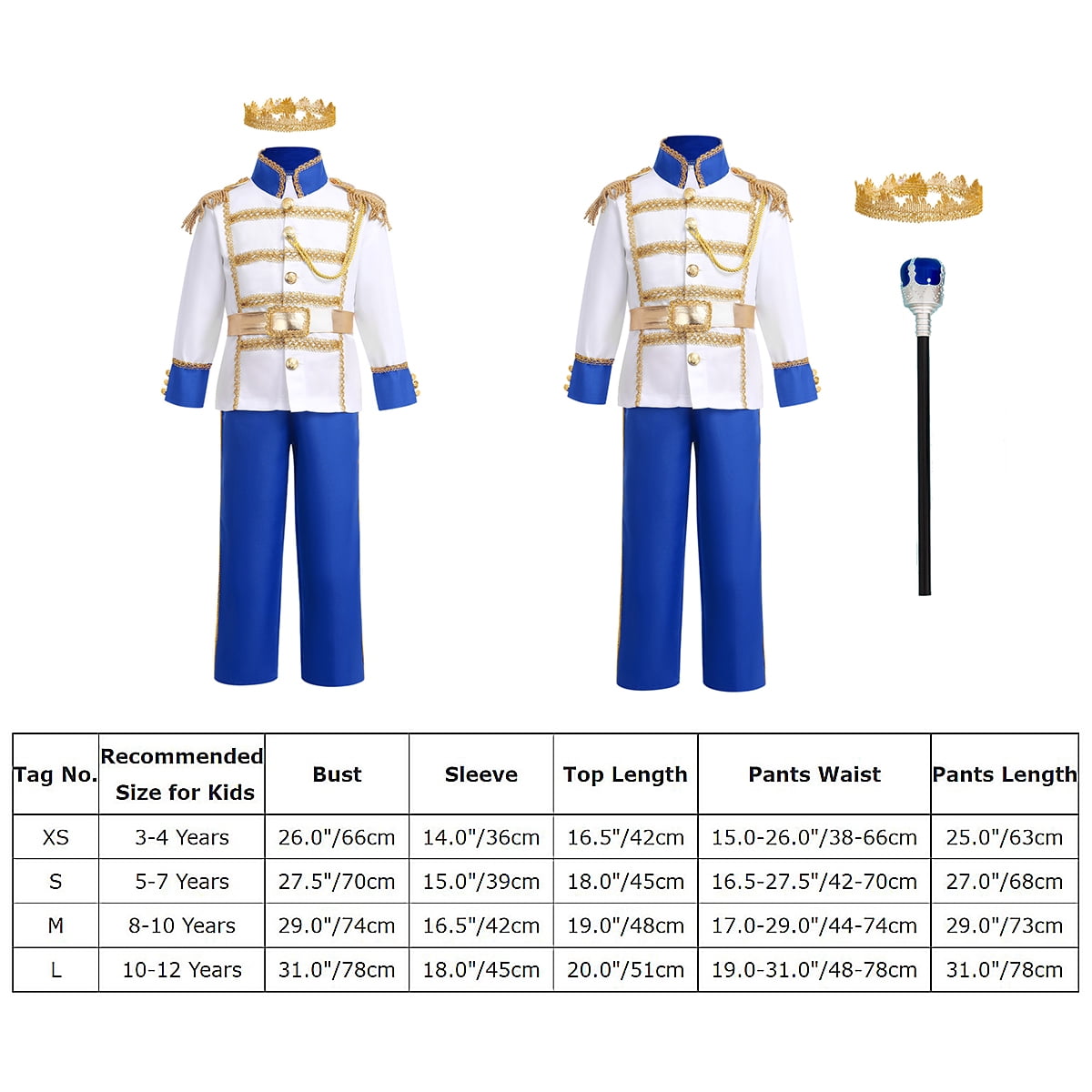 Halloween Costume IBTOM CASTLE Boys Prince Charming Costume Halloween Cosplay