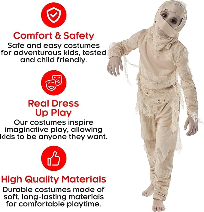 Halloween Costume Kids Egyptian Mummy Costume Boys Girls Halloween Book Week