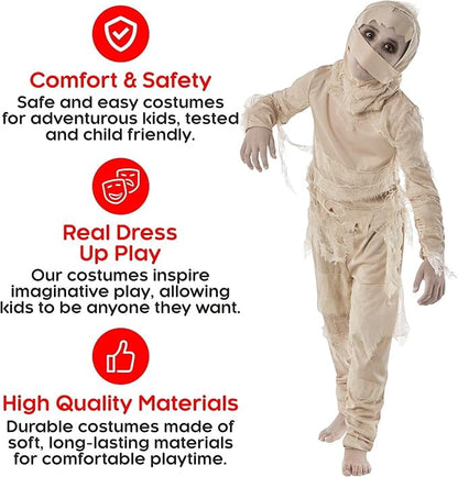 Halloween Costume Kids Egyptian Mummy Costume Boys Girls Halloween Book Week
