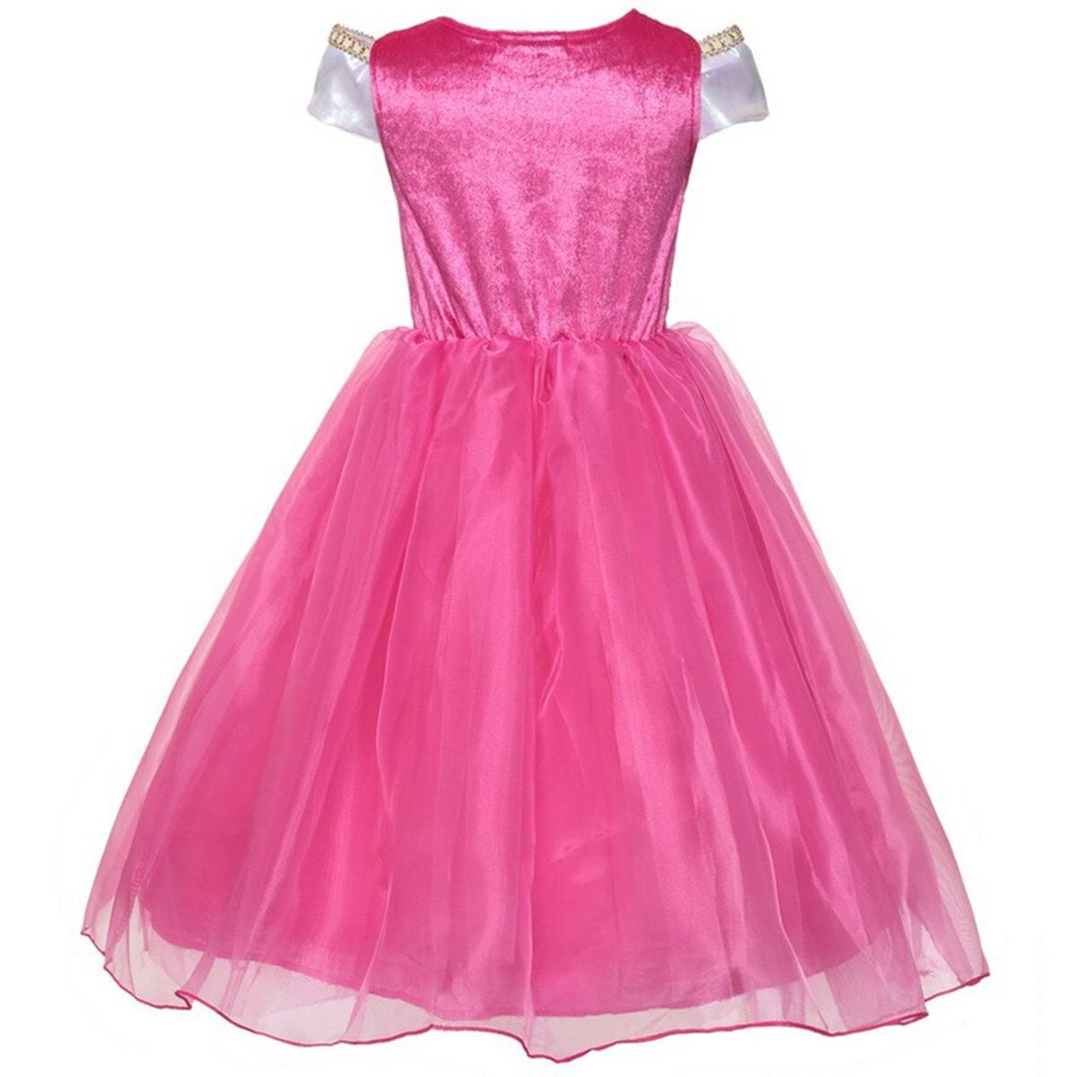 Halloween Costume Pink Princess Dress Party Toddler Girls Deluxe Beauty Cosplay