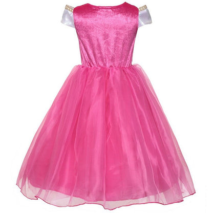 Halloween Costume Pink Princess Dress Party Toddler Girls Deluxe Beauty Cosplay