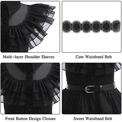 Halloween Costume Lstmmwd Black Dress Up Costume for Girls Birthday Party