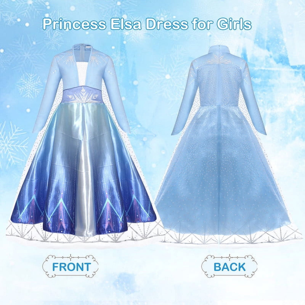 Halloween Costume Jurebecia Snow Queen Princess Dress up Costume for Girl