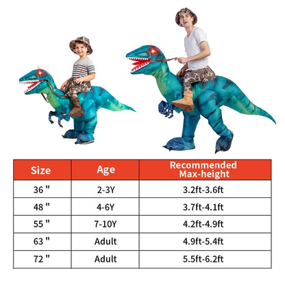 Halloween Costume GOOSH 36 inch Inflatable Dinosaur Costume for Kids, Funny