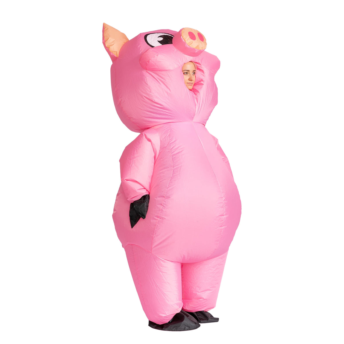 Halloween Costume Adult Inflatable Pig Costume Air Blow Up Pink Piggy