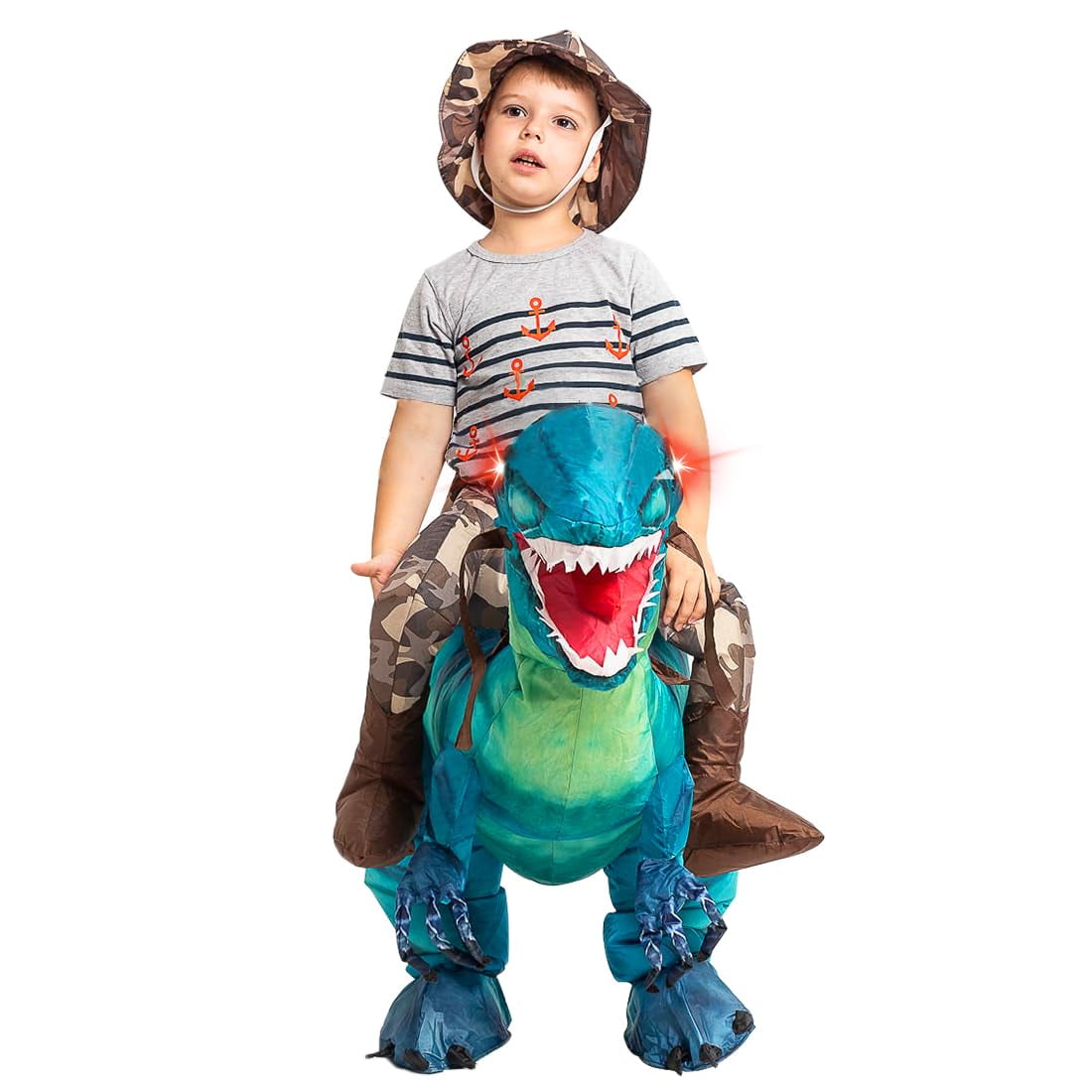 Halloween Costume GOOSH 36 inch Inflatable Dinosaur Costume for Kids, Funny