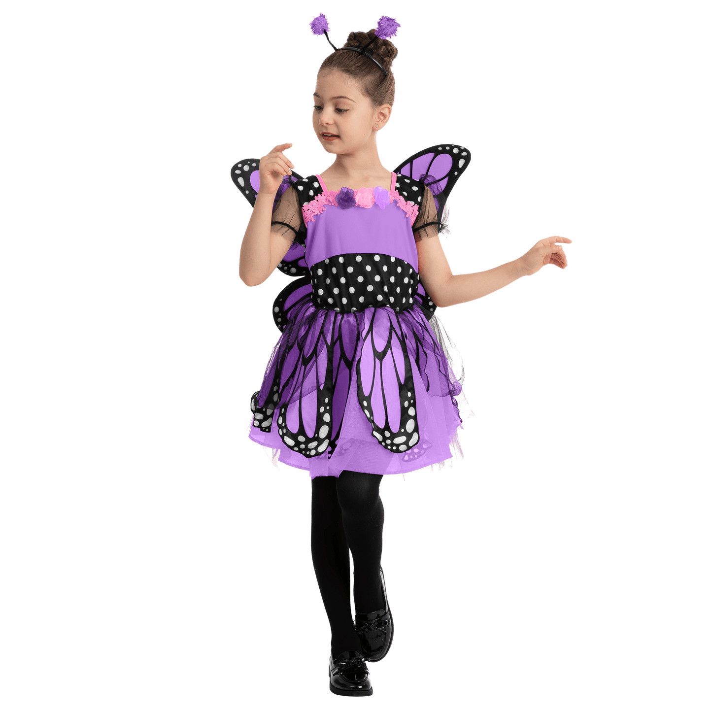 Halloween Costume Butterfly Costume for Girls Toddler Purple Wings and Headband