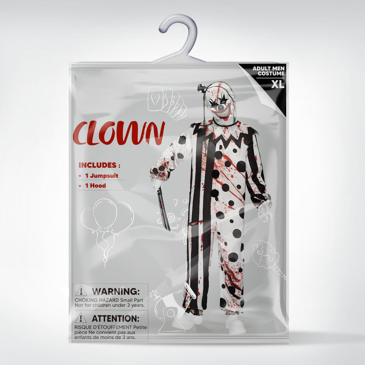 Halloween Costume Scary Clown Costume for Men Adult Halloween Costumes Killer