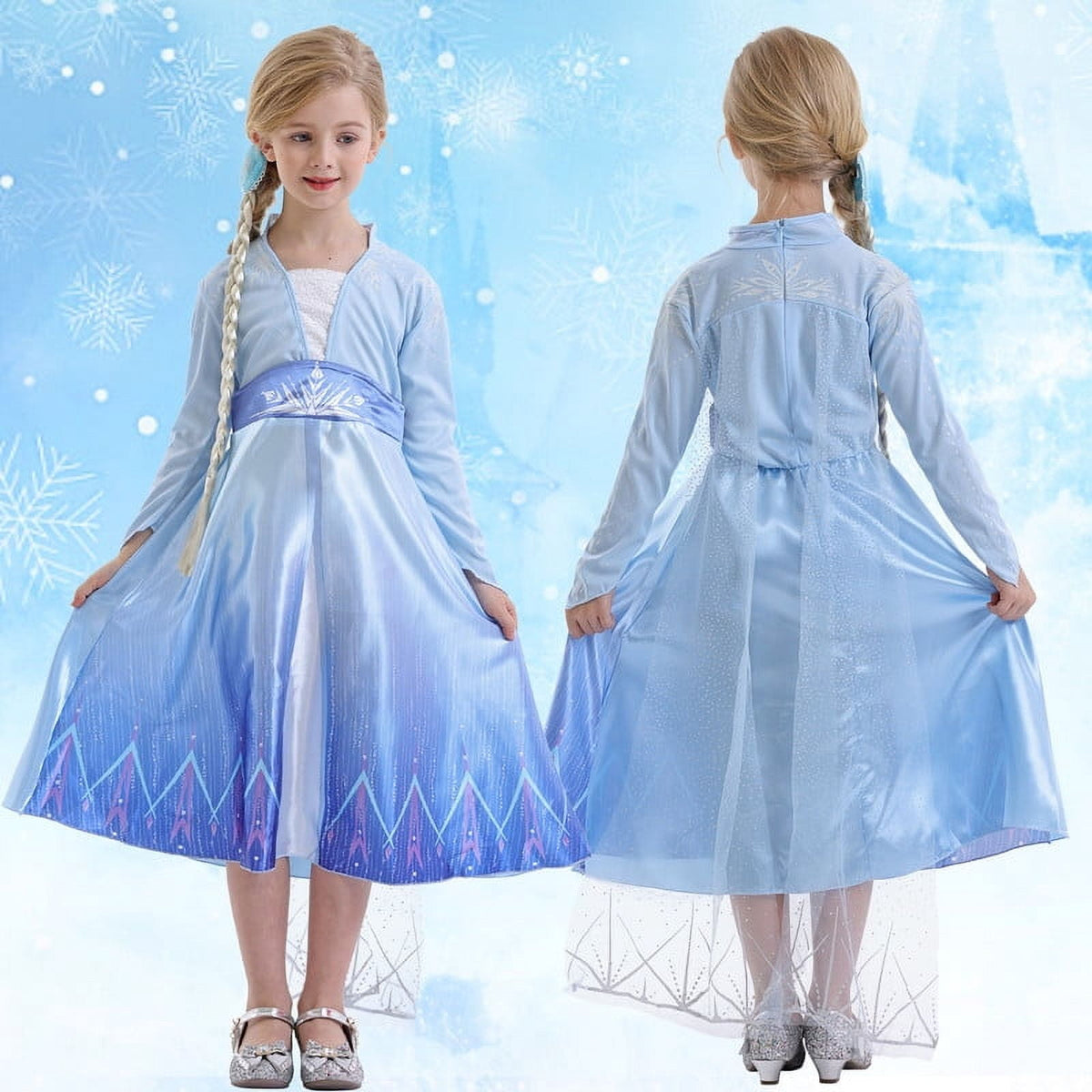 Halloween Costume Jurebecia Snow Queen Princess Dress up Costume for Girl