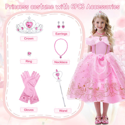 Halloween Costume Benylion Girls Pink Princess Costumes for Halloween Party