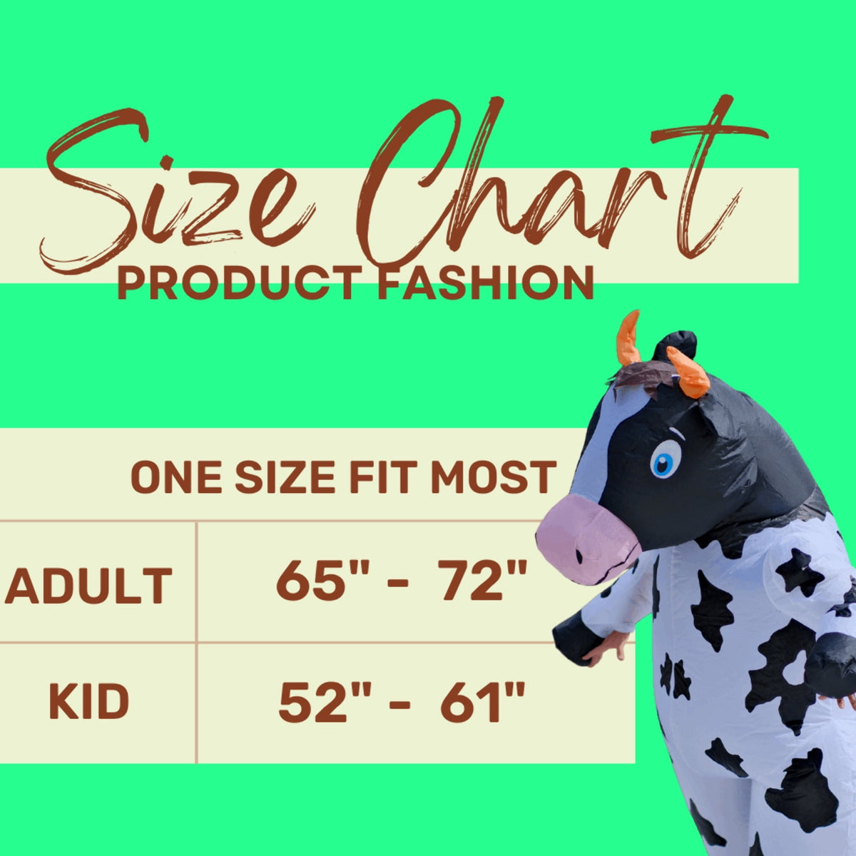Halloween Costume Inflatable Costume Adult, Blow Up Cow Costume for Halloween