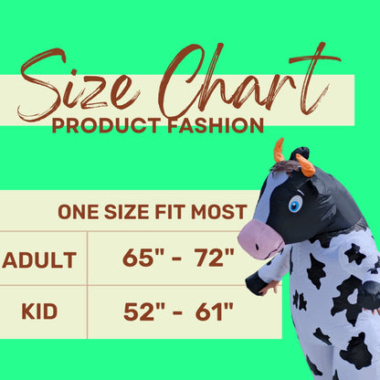 Halloween Costume Inflatable Costume Adult, Blow Up Cow Costume for Halloween