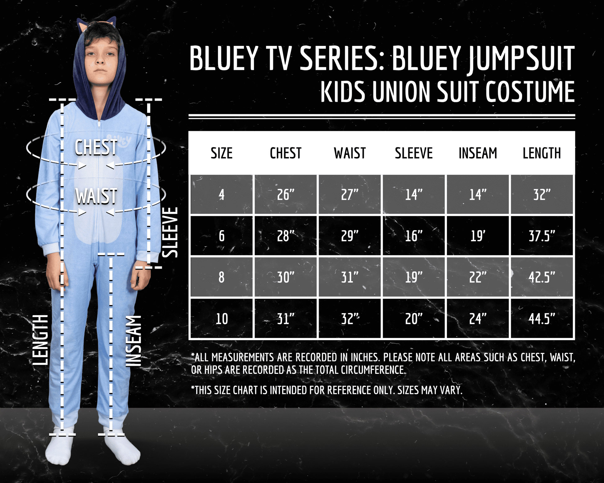 Halloween Costume Bluey and Bingo Kids Jumpsuit - (Bluey, 4)