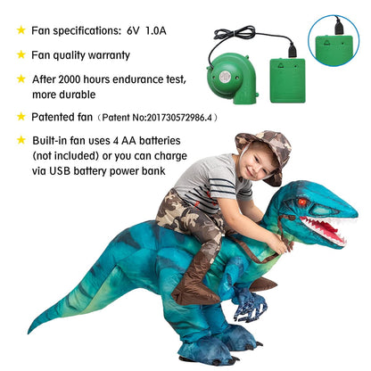 Halloween Costume GOOSH 36 inch Inflatable Dinosaur Costume for Kids, Funny