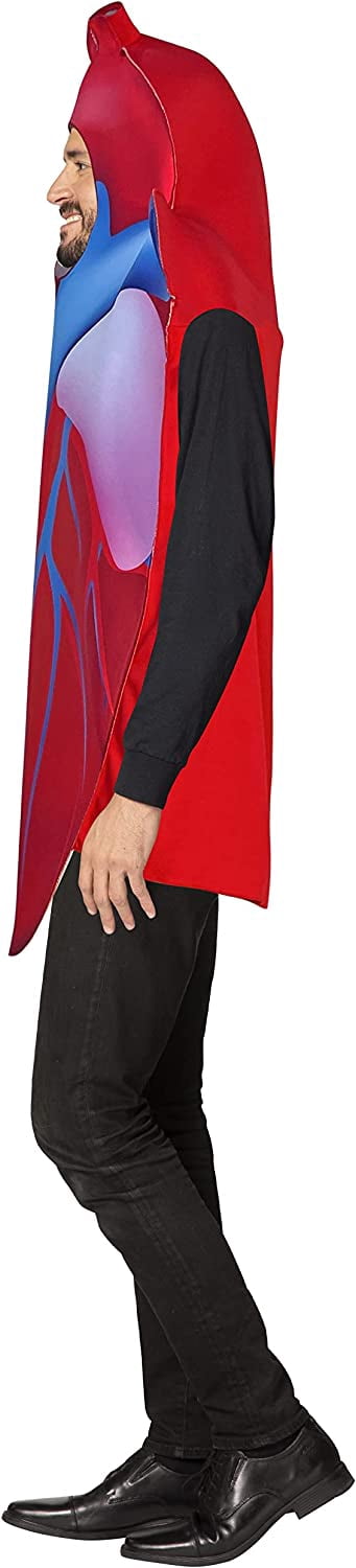 Halloween Costume Heart, Unisex Adult, Red, One Size
