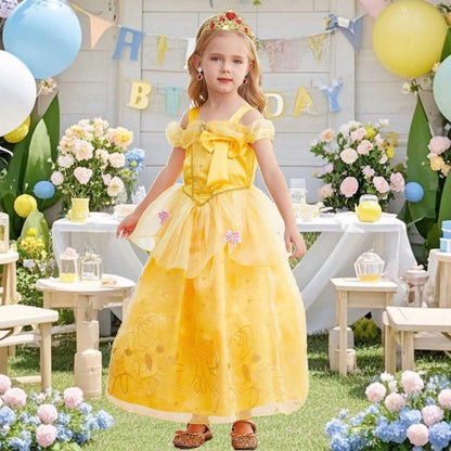 Halloween Costume Jurebecia Princess Dress for Girls Costume Kids Off Shoulder
