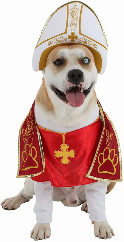 Halloween Costume Holy Hound Pope Dog Pet Costume Medium Unisex
