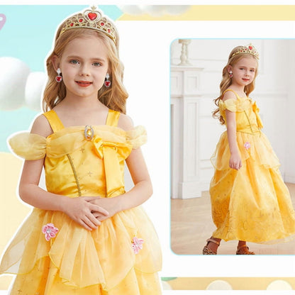 Halloween Costume Jurebecia Princess Dress for Girls Costume Kids Off Shoulder