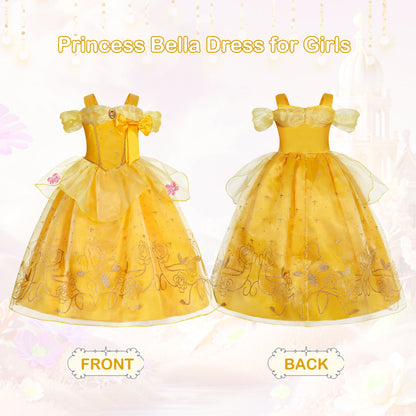 Halloween Costume Jurebecia Princess Dress for Girls Costume Kids Off Shoulder