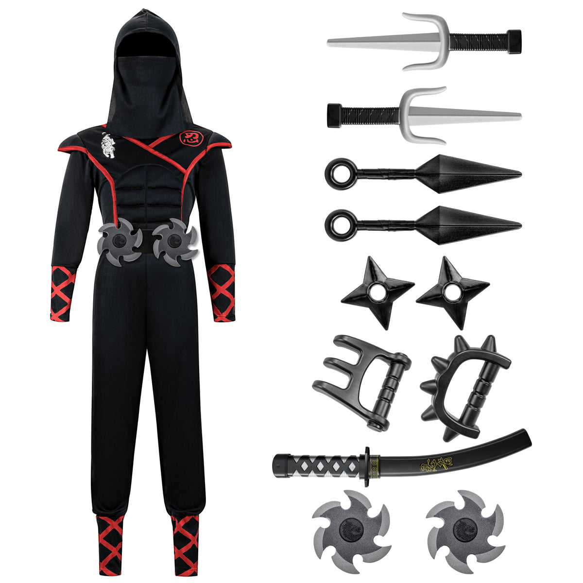 Halloween Costume Kids Ninja Costume for Boys Halloween Fancy Dress Costume for