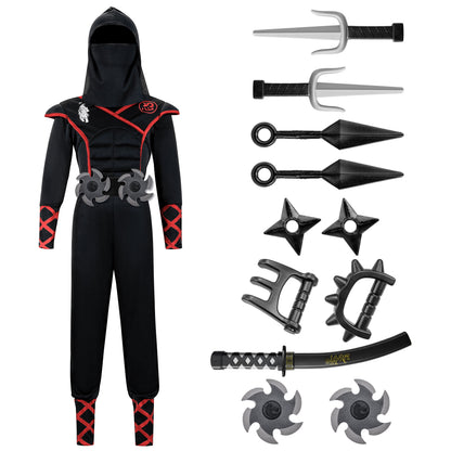 Halloween Costume Kids Ninja Costume for Boys Halloween Fancy Dress Costume for