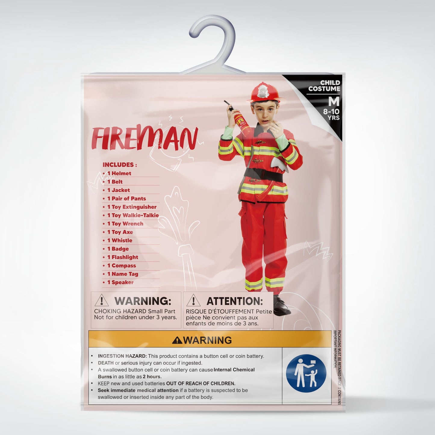 Halloween Costume Halloween Boys Fireman Costume, Firefighter Costume for Kids,