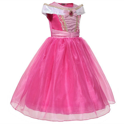 Halloween Costume Pink Princess Dress Party Toddler Girls Deluxe Beauty Cosplay