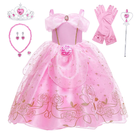 Halloween Costume Benylion Girls Pink Princess Costumes for Halloween Party