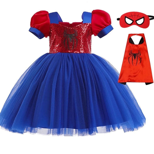 Halloween Costume Girls Princess Cosplay Dress Halloween Party Costume with Eyemask