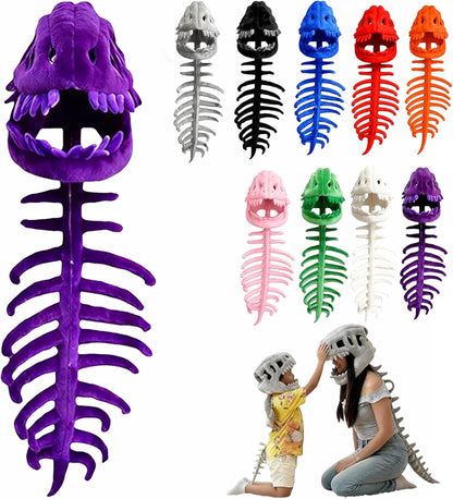 Halloween Costume 3D Plush Dinosaur Skeleton Costume, Realistic Spinosaurus