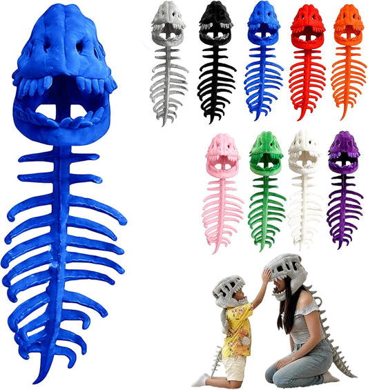 Halloween Costume 3D Plush Dinosaur Skeleton Costume, Realistic Spinosaurus