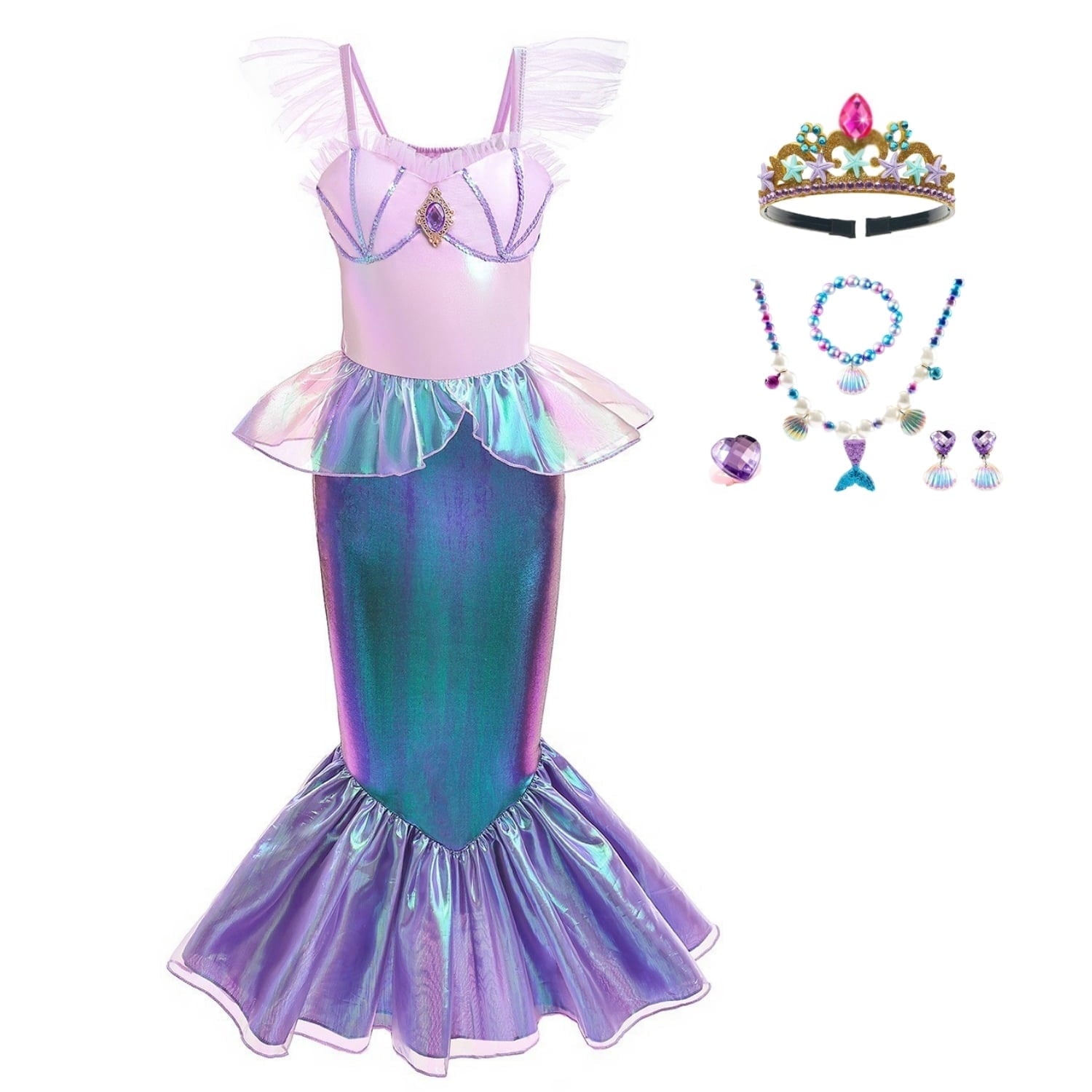 Halloween Costume Mermaid Dress for Girls - Mermaid Fancy Costume Halloween