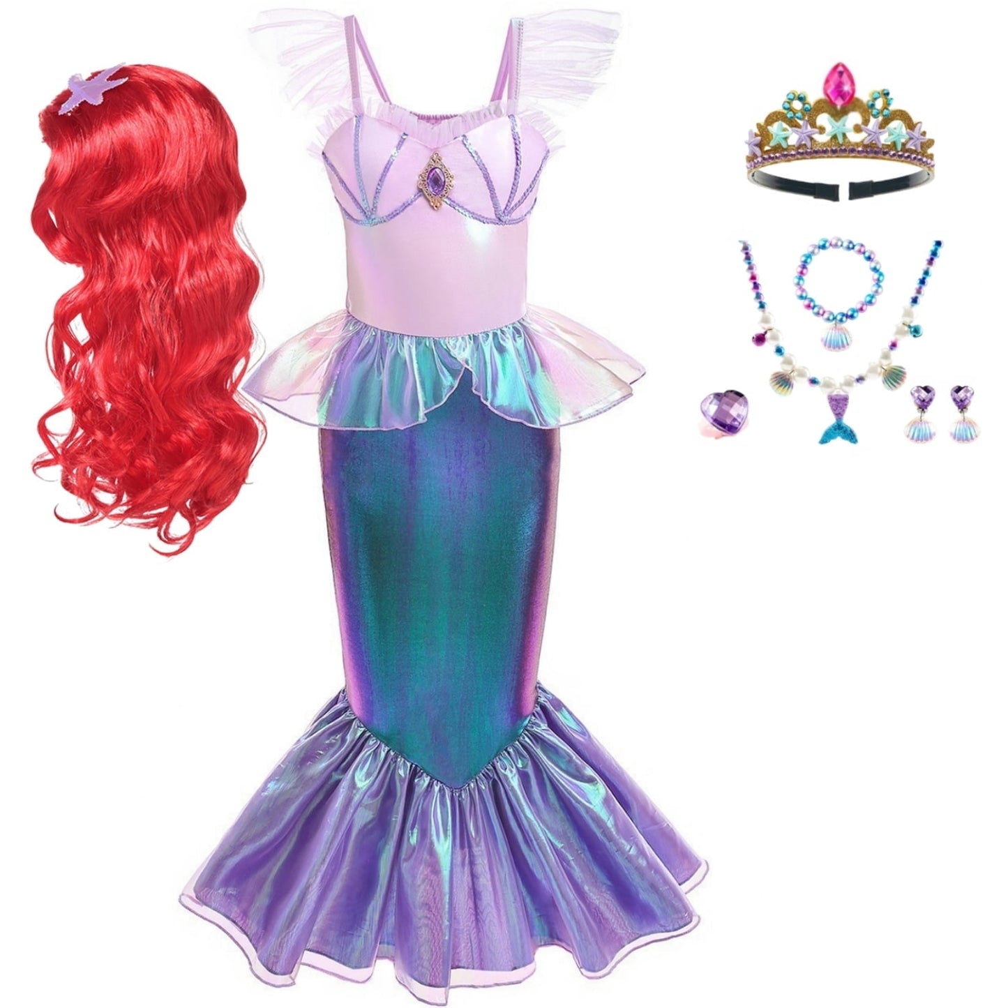 Halloween Costume Mermaid Dress for Girls - Mermaid Fancy Costume Halloween