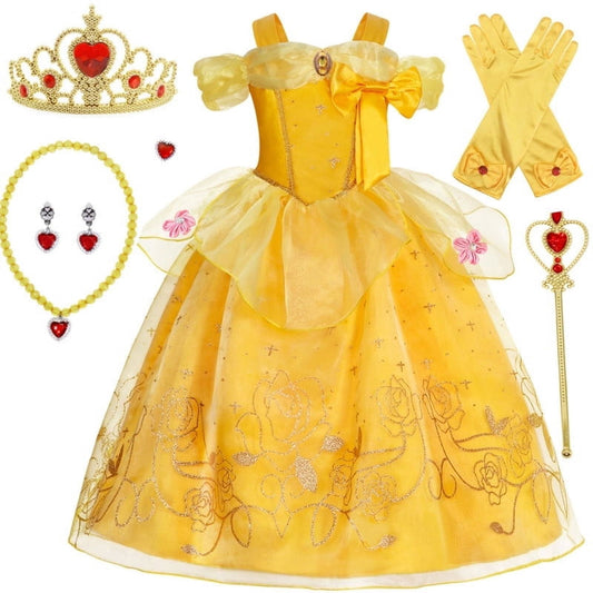Halloween Costume Jurebecia Princess Dress for Girls Costume Kids Off Shoulder