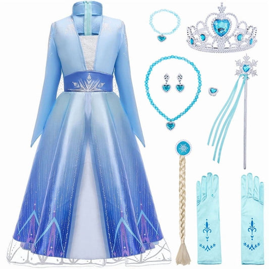 Halloween Costume Jurebecia Snow Queen Princess Dress up Costume for Girl