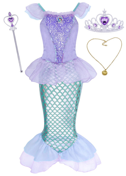 Halloween Costume Jurebecia Little Girl Mermaid Princess Costume Sequins Dress