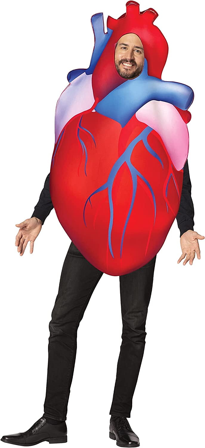 Halloween Costume Heart, Unisex Adult, Red, One Size