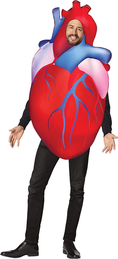 Halloween Costume Heart, Unisex Adult, Red, One Size