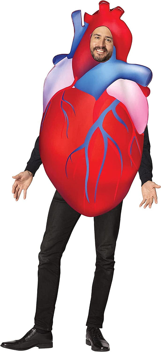 Halloween Costume Heart, Unisex Adult, Red, One Size