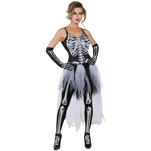Halloween Costume Sassy Skeleton Women's Halloween Fancy-Dress Costume for