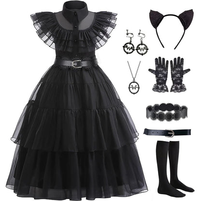 Halloween Costume Lstmmwd Black Dress Up Costume for Girls Birthday Party