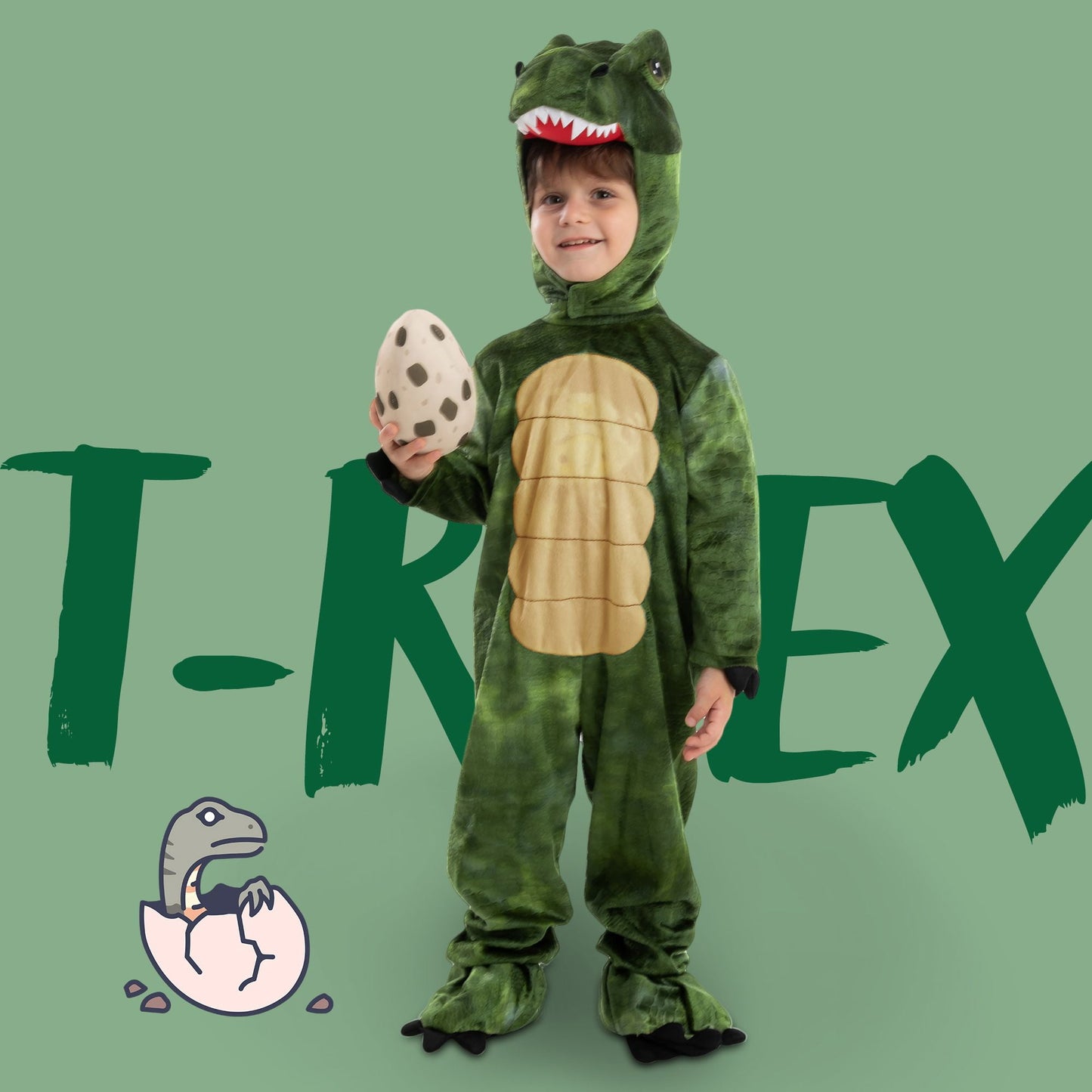 Halloween Costume Halloween T-Rex Costume Dinosaur Onesie with Eggs for Kids