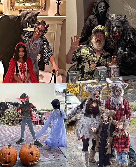 Halloween Costume Boys Wolf Costume Set - Halloween Red Werewolf Outfit with