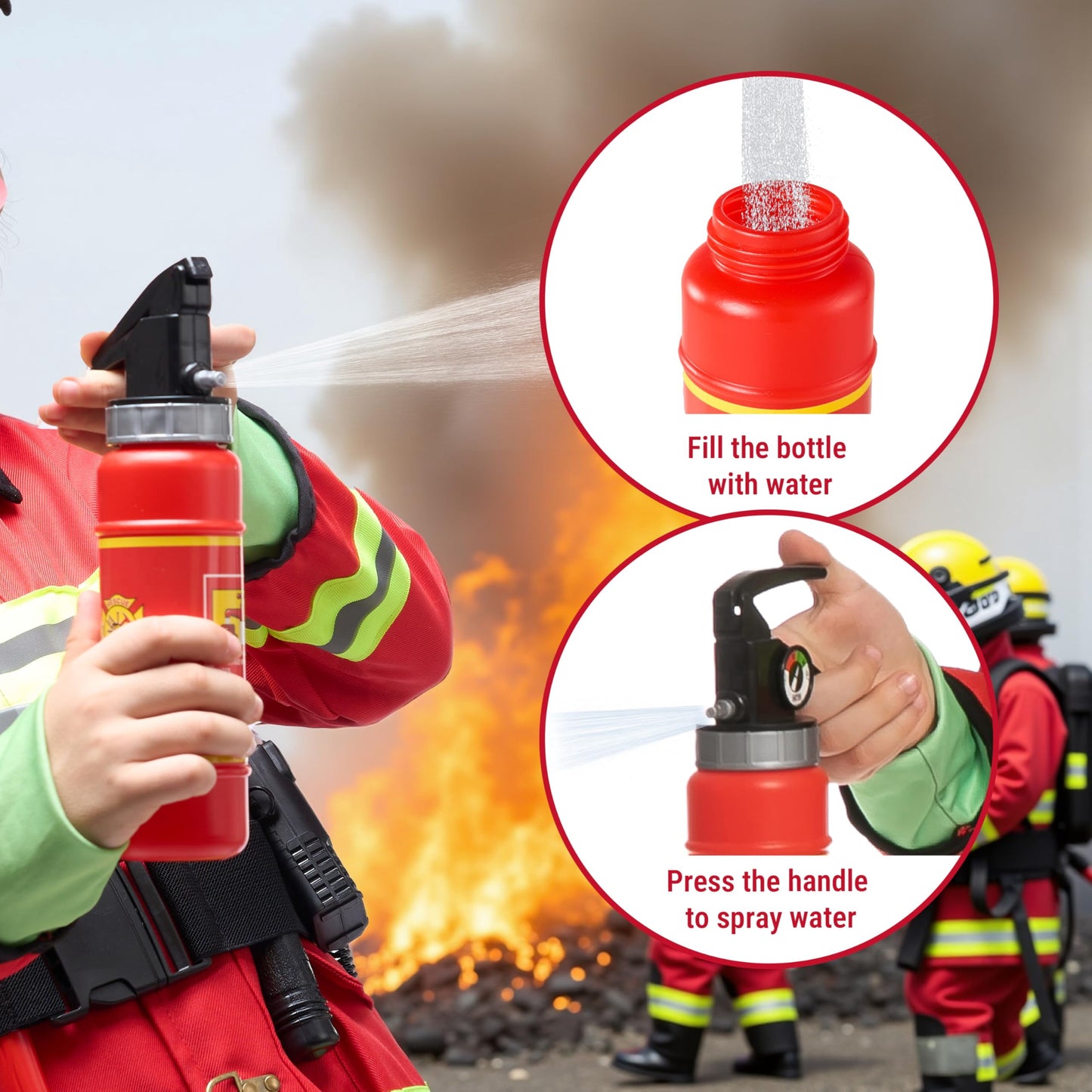 Halloween Costume Halloween Boys Fireman Costume, Firefighter Costume for Kids,