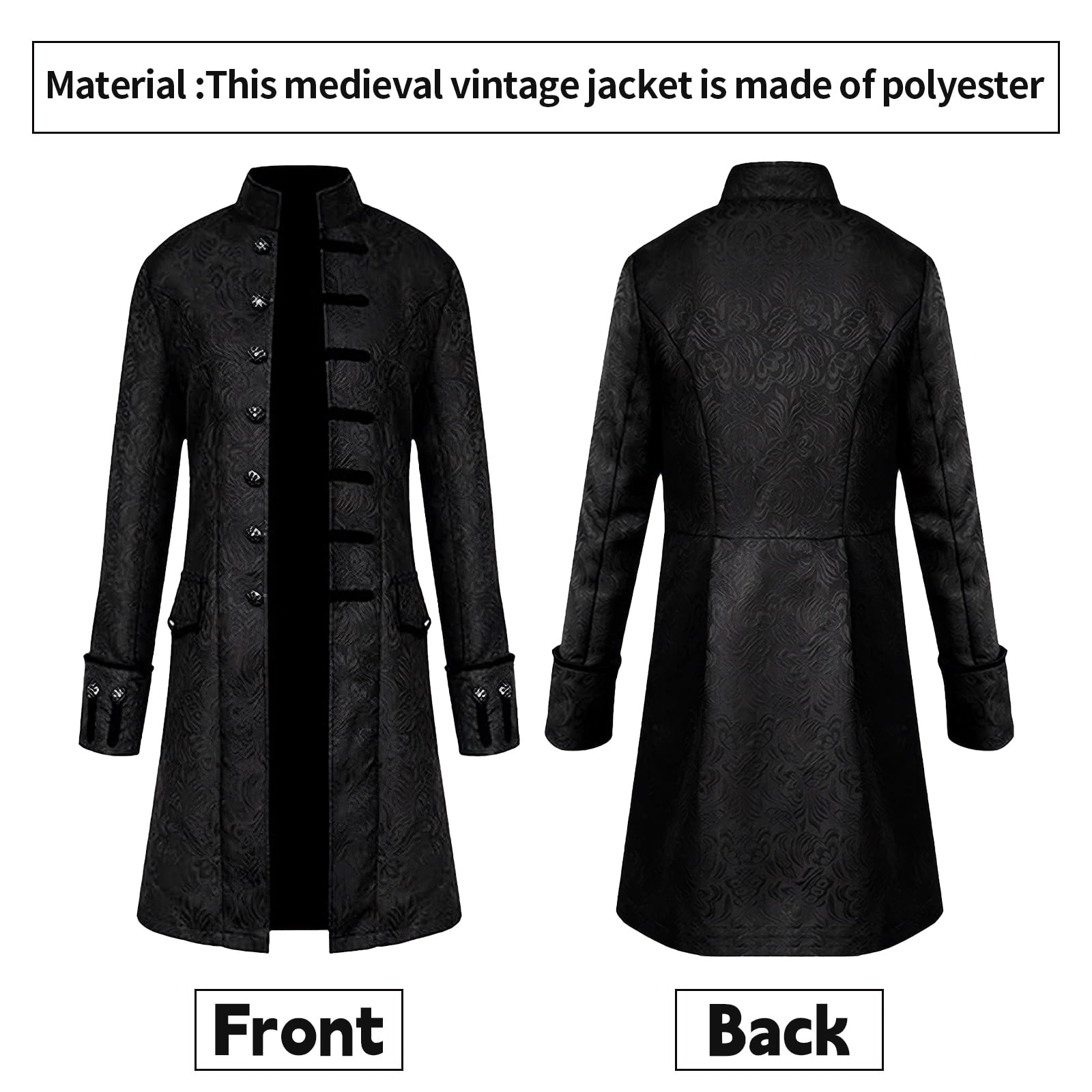 Halloween Costume WASFDN Medieval Halloween Costumes Male Coat Victorian Court